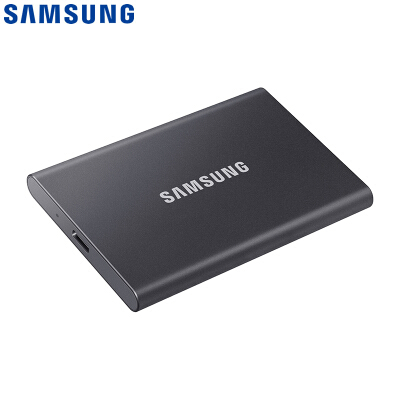 三星移动固态硬盘T7 1TB Type-c USB 3.2 SAMSUNG T7 灰色 NVMe传输速度1050MB/s 超薄时尚