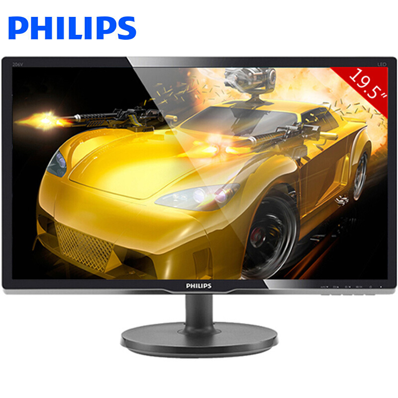 飞利浦（PHILIPS） 206V6QSB 19.5英寸LED背光宽屏 IPS液晶显示器 黑色