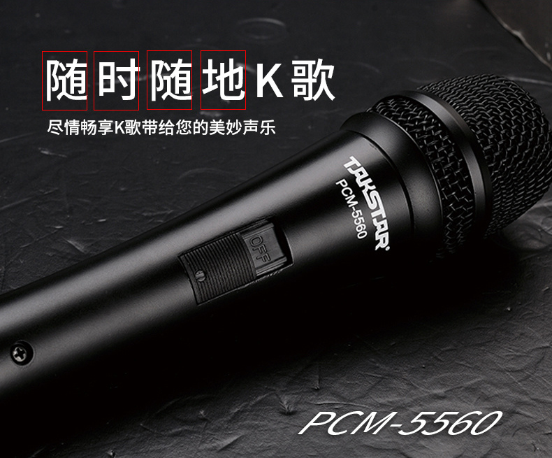得胜（TAKSTAR）PCM-5560 电容麦克风 电脑网络K歌 录音 主持直播话筒黑色