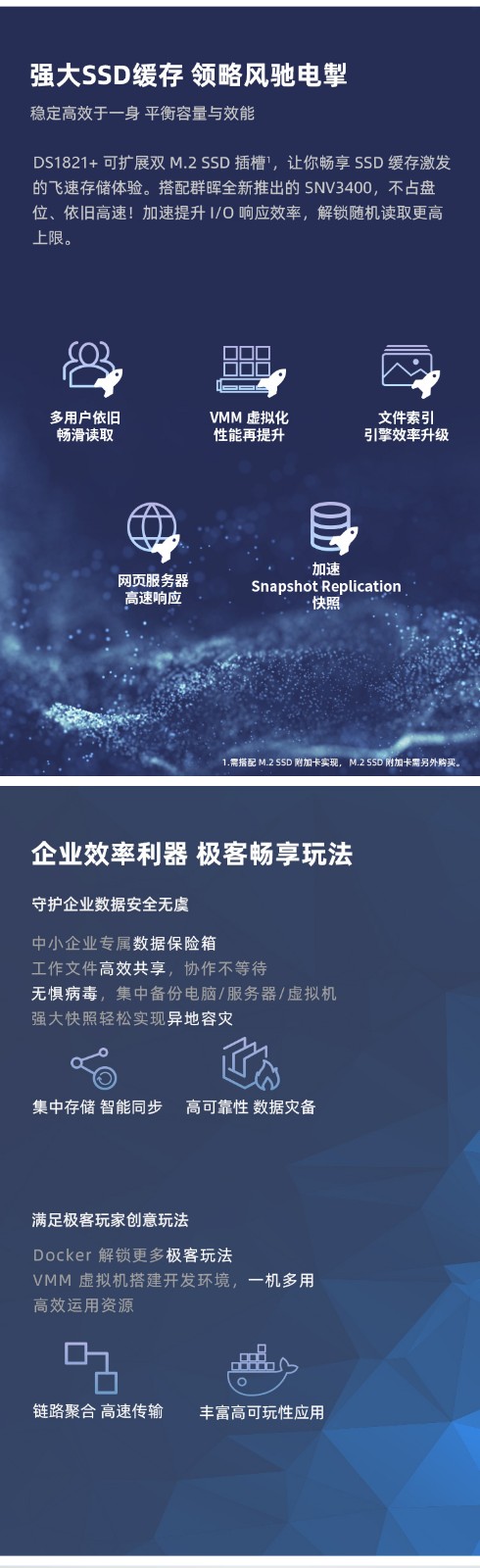群晖（Synology）DS1821+ 企业级8盘位NAS 网络存储服务器 （无内置硬盘 ）