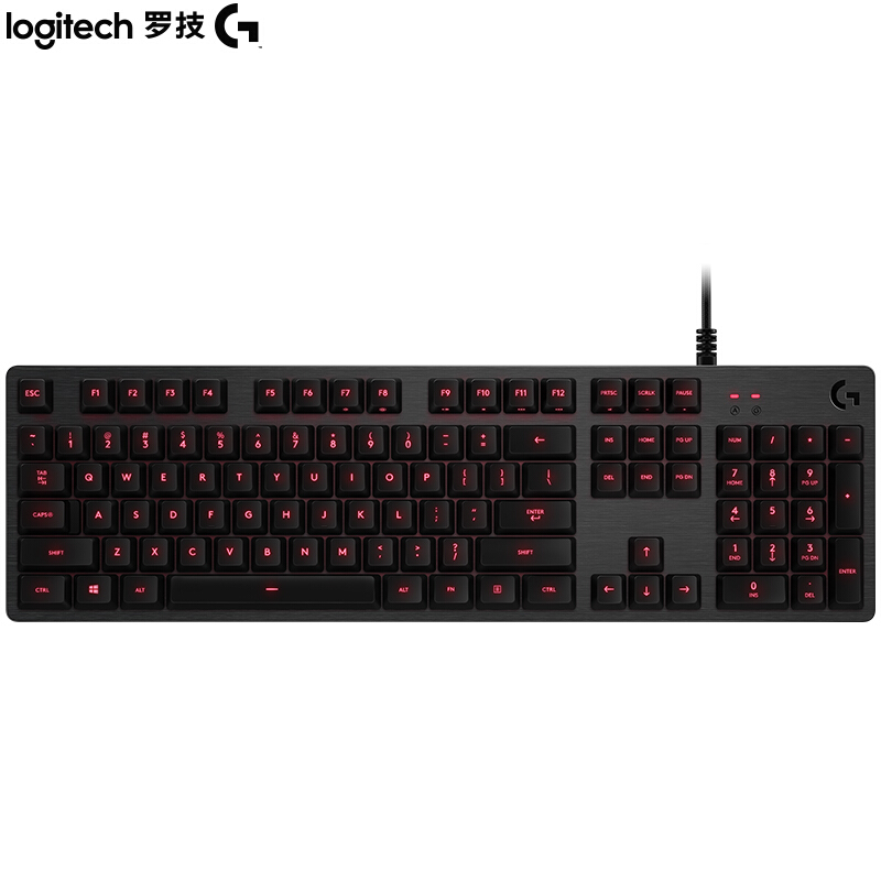 罗技G413 机械键盘 有线机械键盘 游戏机械键盘 全尺寸背光机械键盘 铝合金机身 吃鸡键盘  黑色/银色