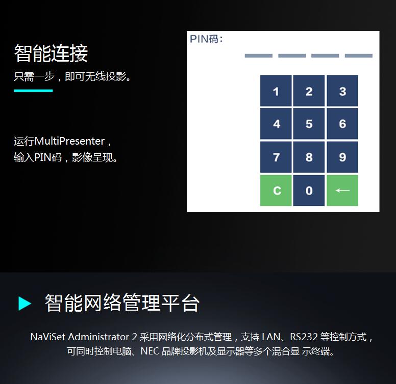 NEC NP-CF6600W 投影仪 投影机办公（高清宽屏 5500流明 HDMI 1.7倍变焦 镜头位移）