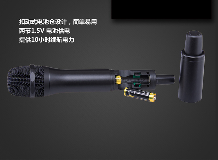 得胜（TAKSTAR）X6 U段可调频无线麦克风 一拖二无线话筒 专业演出会议主持话筒 家用舞台K歌手持麦克风 黑色/银色
