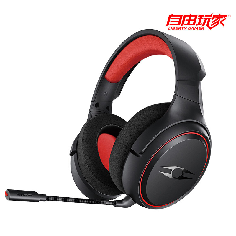 得胜（TAKSTAR） 自由玩家知NOUS游戏耳机无线款7.1虚拟环绕音效2.4G低延迟电竞用 黑色