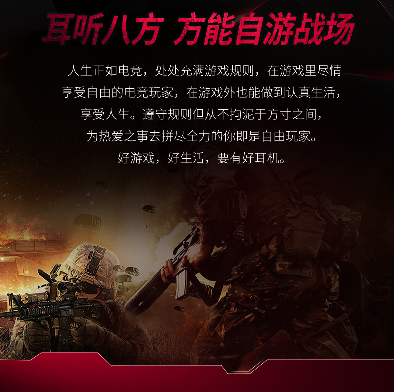 得胜（TAKSTAR） 自由玩家知NOUS游戏耳机无线款7.1虚拟环绕音效2.4G低延迟电竞用 黑色