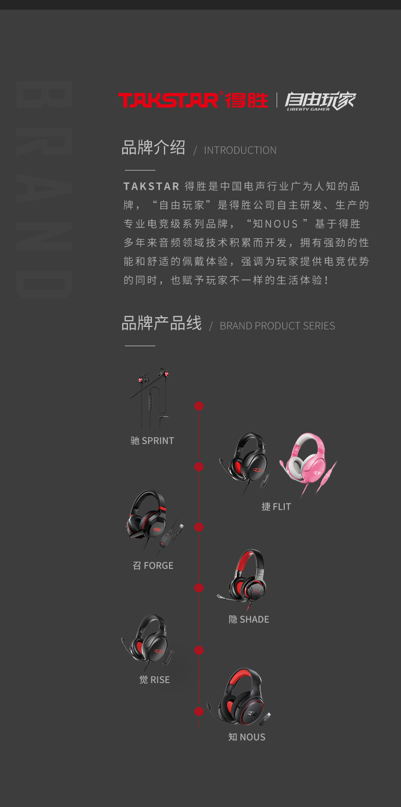 得胜（TAKSTAR） 自由玩家知NOUS游戏耳机无线款7.1虚拟环绕音效2.4G低延迟电竞用 黑色