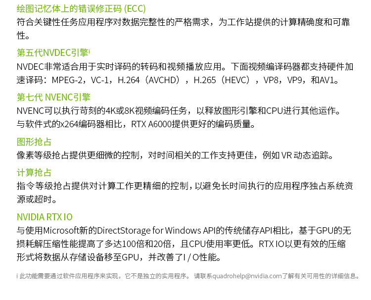 NVIDIA RTX A6000 48G GDDR6 科学可视化/大型数据处理/深度学习