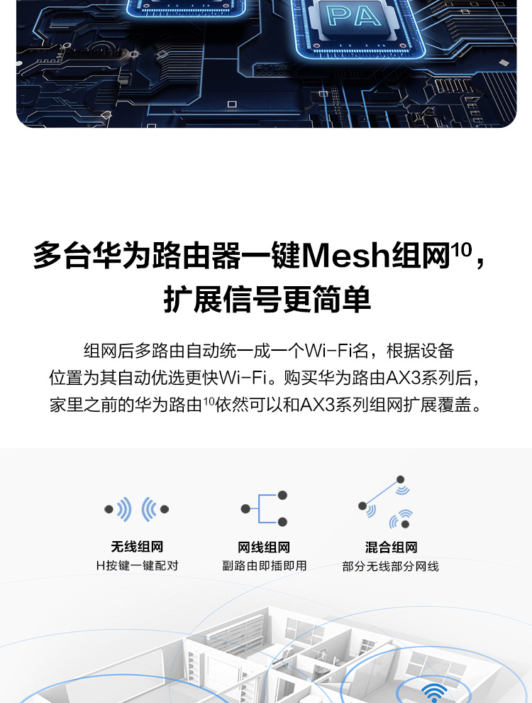 【年会礼品】华为路由AX3 凌霄双核/wifi6/智能分频/多连不卡无线家用穿墙/无线速率3000M/高速路由