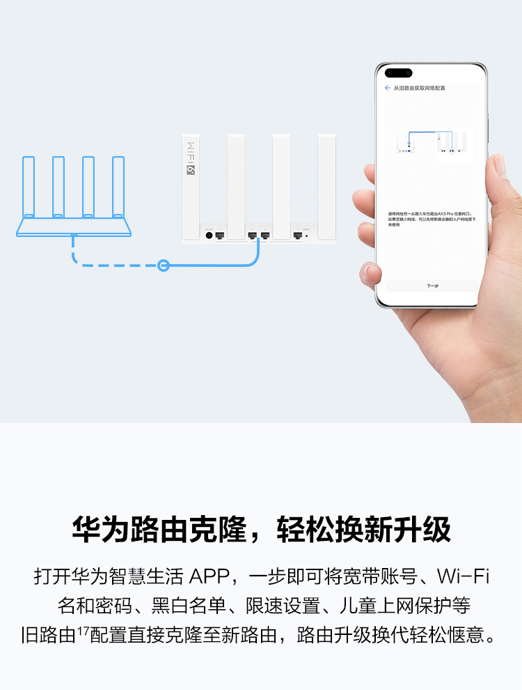 【年会礼品】华为路由AX3 凌霄双核/wifi6/智能分频/多连不卡无线家用穿墙/无线速率3000M/高速路由