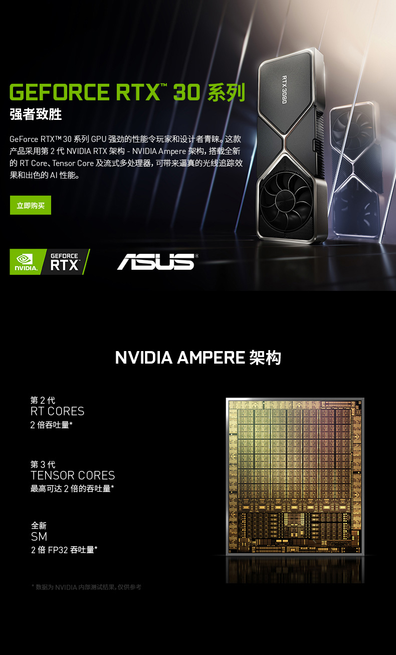 3060华硕显卡 ATS-RTX3060-O12G-GAMING 巨齿鲨系列电竞游戏专业独立显卡