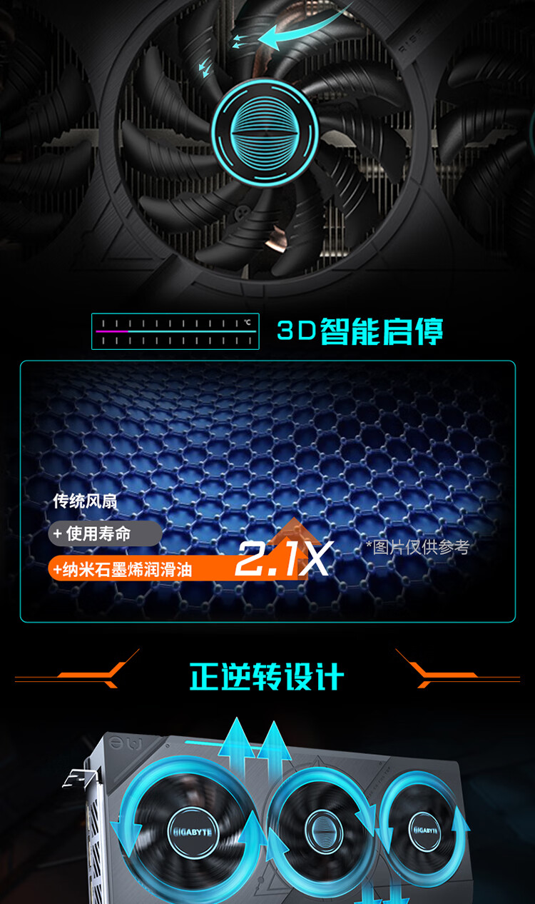 技嘉4070猎鹰 RTX4070 EAGLE OC 12G 电竞游戏设计智能学习电脑独立显卡支持2K/4K