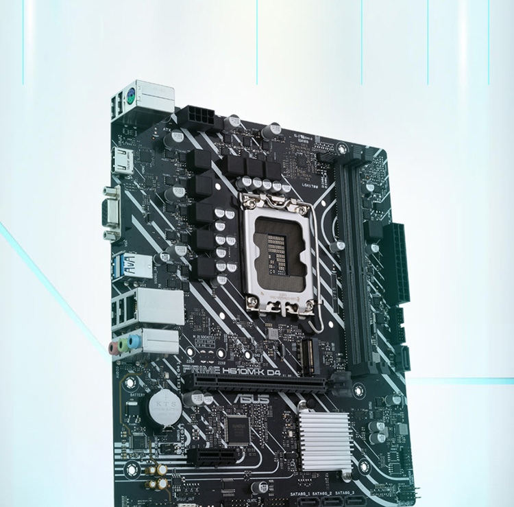 华硕主板 PRIME H610M-K D4  H610主板 支持CPUG7400/G6900/12100F/12400F/13400F/13100F/12490F（Intel LGA1700）