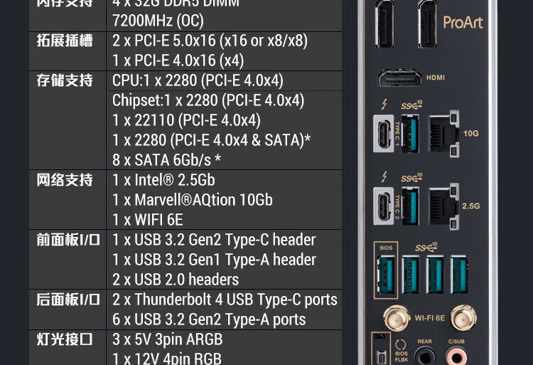 华硕主板ProArt Z790-CREATOR WIFI  支持 INTEL LGA1700