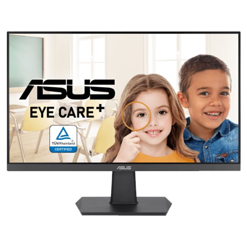 华硕(ASUS) VA24EHF 23.8英寸 爱眼显示器100Hz IPS面板 支持壁挂窄边框 滤蓝光 黑色