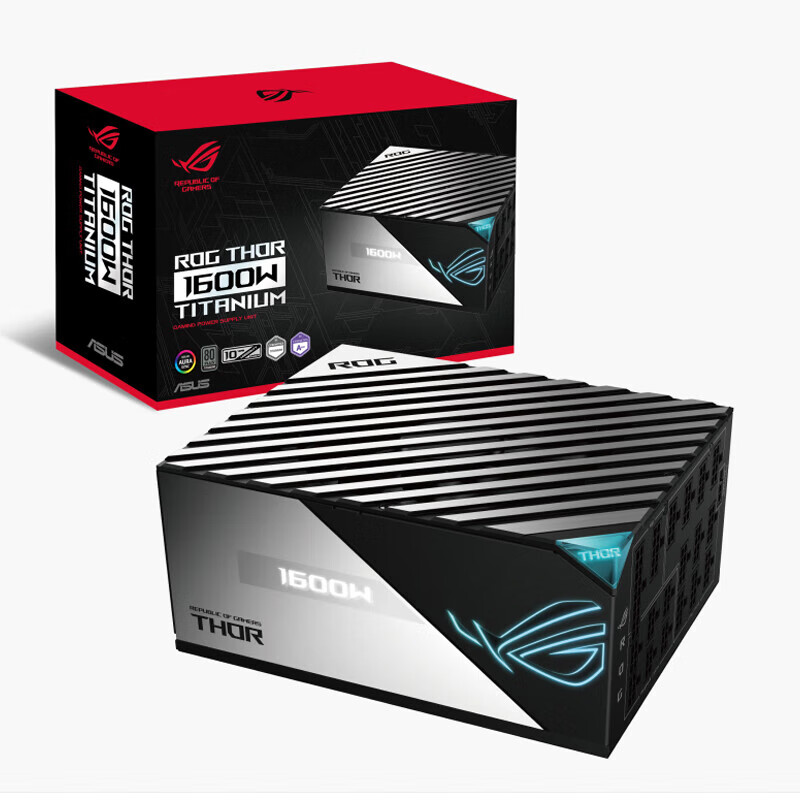 华硕（ASUS）雷神2代电源 ROG-THOR-1600T 台式机电脑电源 游戏主机 支持4090 PCIE5.0 1600W