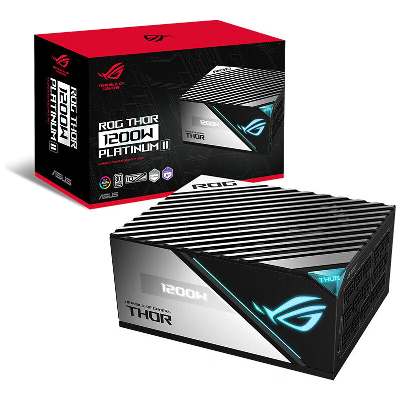 华硕（ASUS）1200W 雷神二代 ROG-THOR-1200P2 全模组白金牌电脑台式机电源 游戏主机电源