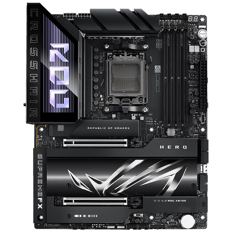 华硕ROG CROSSHAIR X870E HERO主板 支持CPU9900X/9950X (AMD X870E/socket AM5)