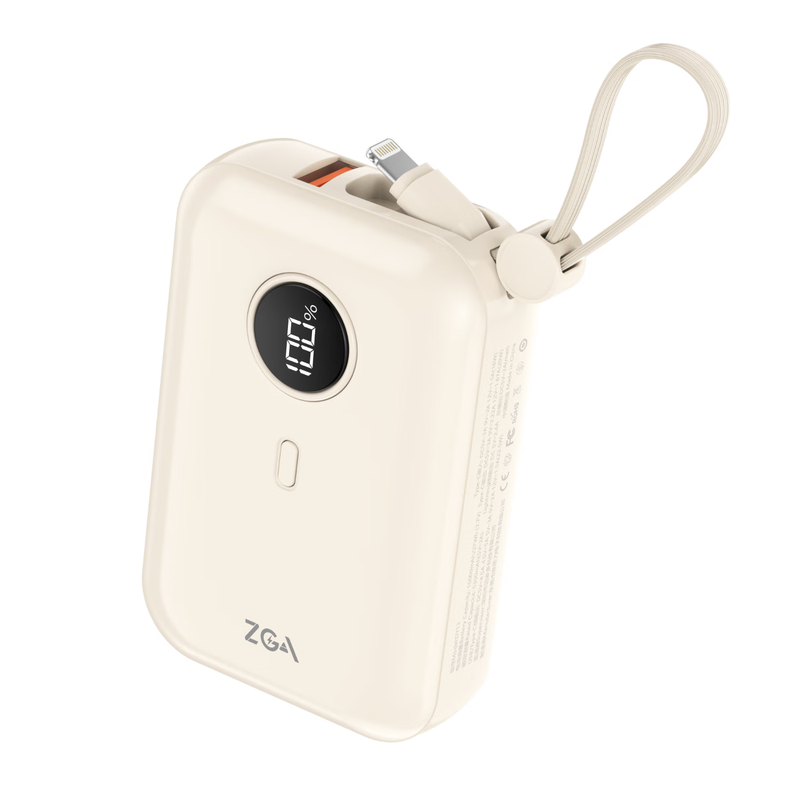 ZGA DY13 10000mAh  充电宝3CCC认证可上飞机 迷你快充移动电源 高密度锂聚合物电芯 不易发烫 阻燃材质
