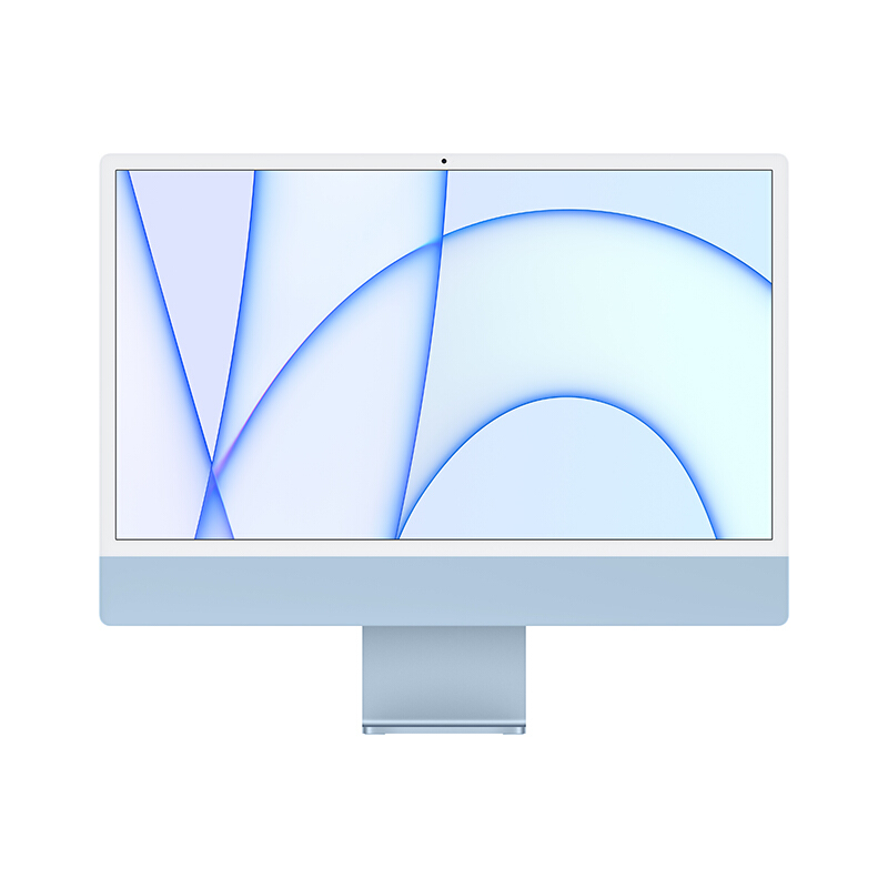 Apple iMac 24英寸 4.5K屏 新款八核M1芯片(8核图形处理器) 8G 512G SSD 一体式电脑主机 蓝色 MGPL3CH/A