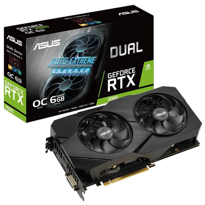 华硕显卡  DUAL-RTX2060-O6G-EVO 系列RTX2060电竞游戏显卡组装机独立显卡