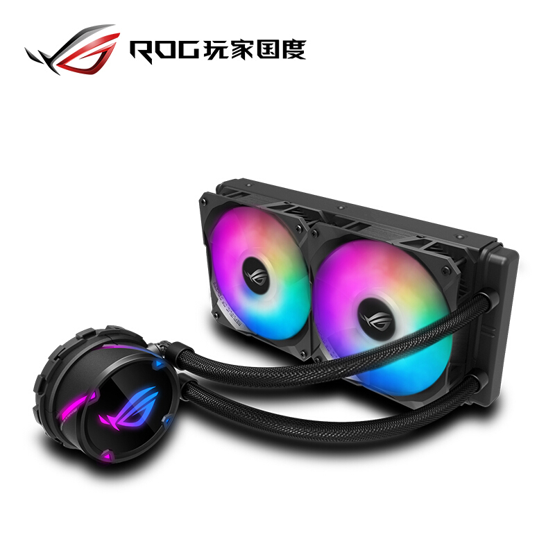 华硕（ASUS）ROG STRIX LC 240 RGB版飞龙系列一体式CPU水冷散热器 RGB神光同步灯效【 静音/240mm冷排】