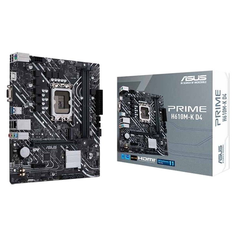 华硕主板 PRIME H610M-K D4  H610主板 支持CPUG7400/G6900/12100F/12400F/13400F/13100F/12490F（Intel LGA1700）