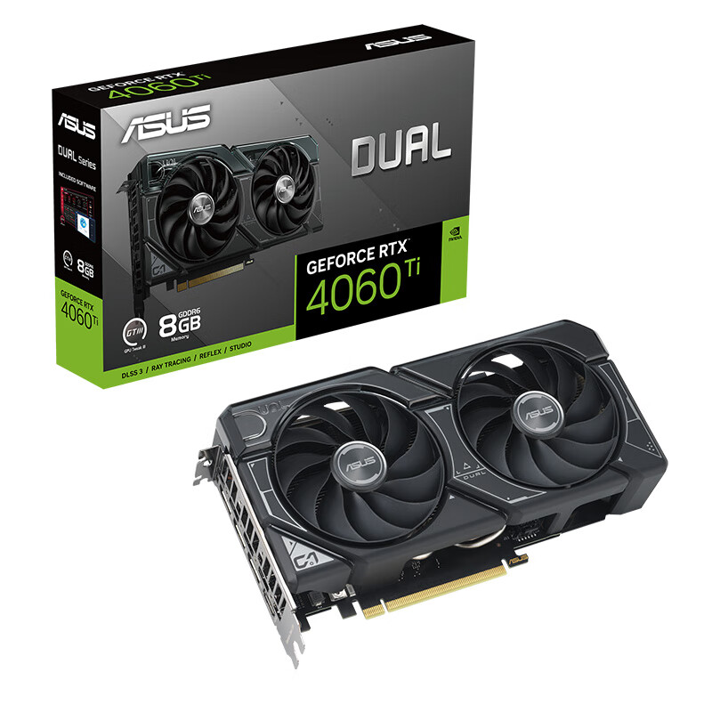 4060Ti华硕DUAL-RTX4060TI-O8G 电竞游戏显卡