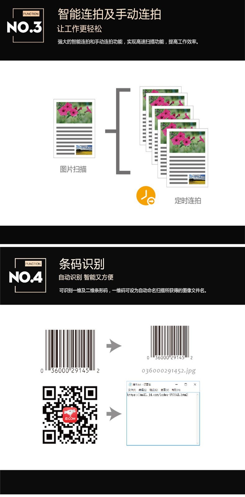 捷宇高拍仪智汇星JY103C扫描仪 高速扫描1000万像素高清便携高拍仪a3选配双摄像头 文档扫描 JY103C 手动对焦