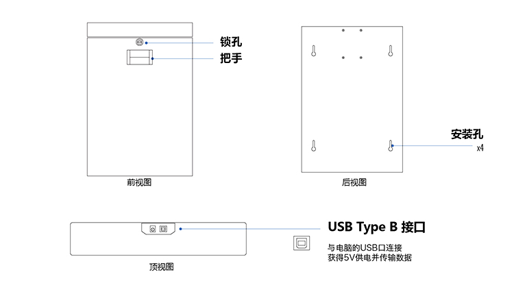 捷宇高拍仪实物展台V31壁挂式教学视频展示台800万像素扫描仪 自动对焦 V31 A4幅面