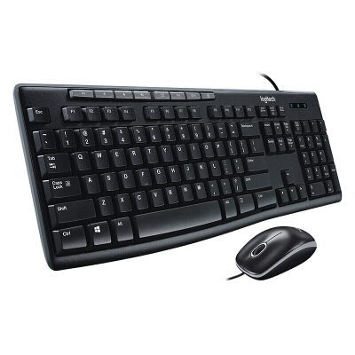 罗技（Logitech）MK200 多媒体套装 鼠标键盘套装 MK200 黑色