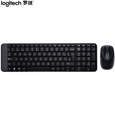 罗技（Logitech）MK220 键鼠套装 无线键鼠套装 办公键鼠套装 黑色 自营 带无线2.4G接收器