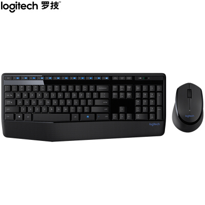 罗技（Logitech）MK345 键鼠套装 无线键鼠套装 办公键鼠套装 全尺寸 黑色 带无线2.4G接收器