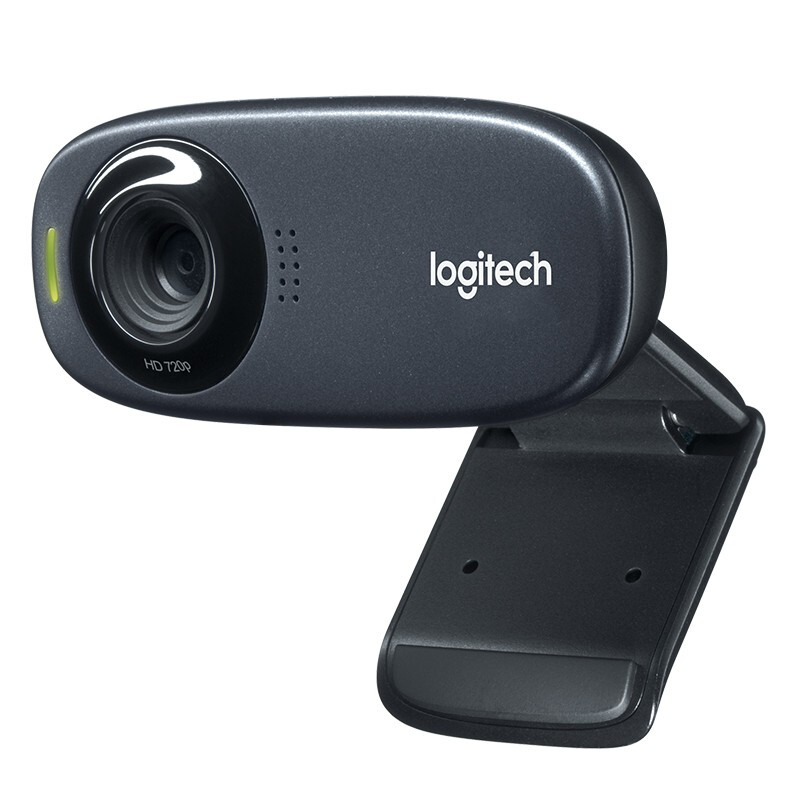 罗技（Logitech） C310高清网络摄像头USB笔记本台式电脑台式机主播直播视频通话麦克风电视 灰色
