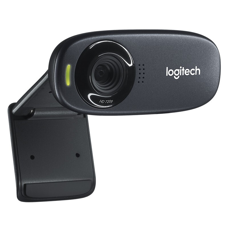 罗技（Logitech） C310高清网络摄像头USB笔记本台式电脑台式机主播直播视频通话麦克风电视 灰色