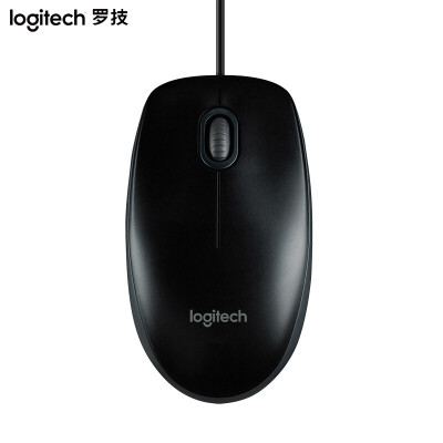 罗技（Logitech）M100r 鼠标 有线鼠标 办公鼠标 对称鼠标 大手鼠标 自营 黑色