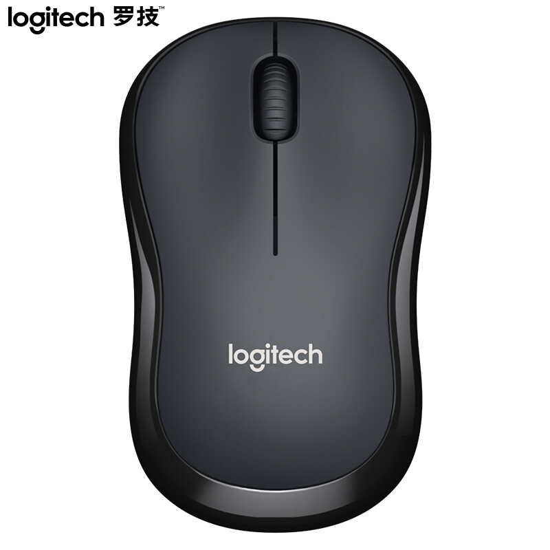 罗技（Logitech）M220 鼠标 无线鼠标 办公鼠标 静音鼠标 对称鼠标 灰黑色 自营 带无线2.4G接收器