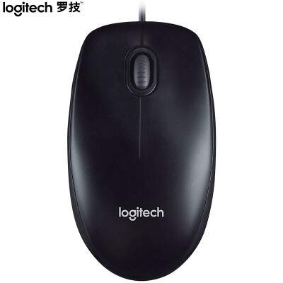 罗技（Logitech）M90 鼠标 有线鼠标 办公鼠标 对称鼠标 即插即用 黑色 自营 黑色