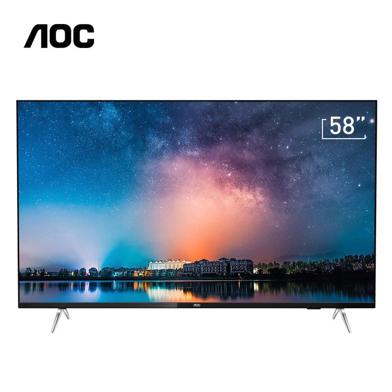 AOC 电视4K超高清全面屏网络智能电视 AI人工智能 HDR 8G大内存 AOC电视58I3 58英寸