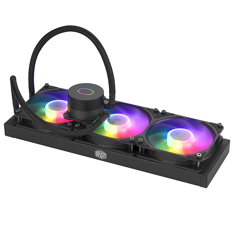 酷冷至尊( CoolerMaster )冰神B360 ARGB水冷散热器(I9 2066、AM4/ARGB灯珠/双腔水泵/低阻冷排)