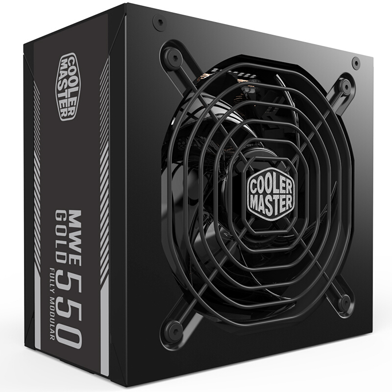 酷冷至尊)CoolerMaster)额定550W MWE550电脑电源(80PLUS金牌/全模组/DCtoDC架构/45°无损输出/台式机电源)