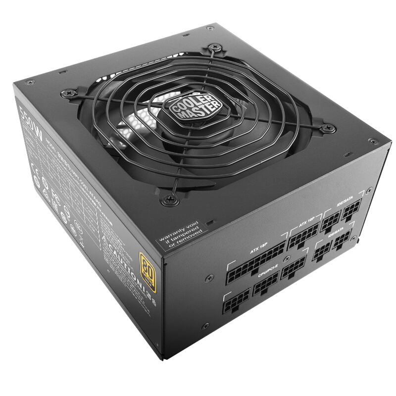 酷冷至尊)CoolerMaster)额定550W MWE550电脑电源(80PLUS金牌/全模组/DCtoDC架构/45°无损输出/台式机电源)