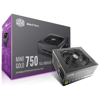 酷冷至尊(CoolerMaster)额定750W MWE750电脑电源(80PLUS金牌/全模组/DCtoDC架构/45℃无损输出/台式机电源)