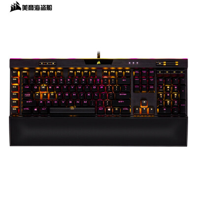美商海盗船（USCORSAIR）K95 RGB 铂金系列 电竞游戏键盘 樱桃机械键盘 银轴有线键盘 SE银轴 金色限量版