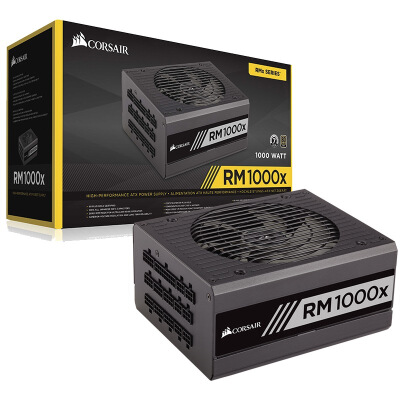 美商海盗船 RM1000x 金牌全模组电脑电源1000W（80PLUS金牌/低噪音/全日系电容)