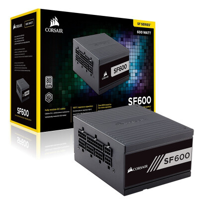 美商海盗船（USCORSAIR）SF600 SFX全模组台式机主机电脑小电源 SF600 白金 额定600W