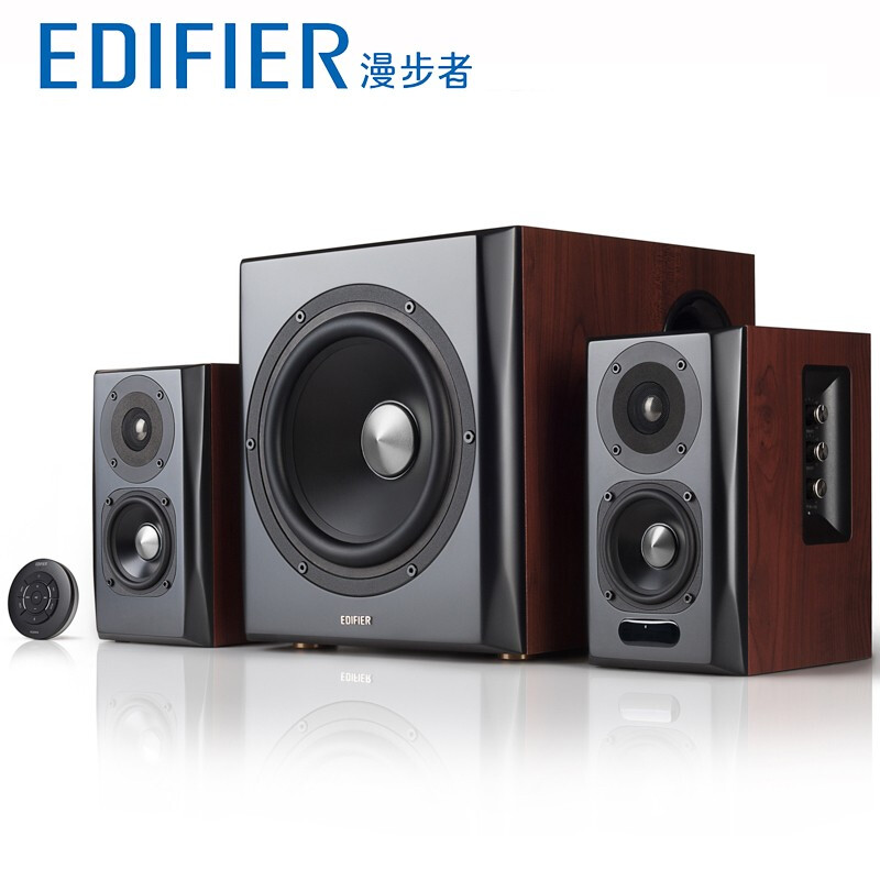 漫步者（EDIFIER） 漫步者电视音响 全木质立体声蓝牙4.0客厅内置功放音箱S201