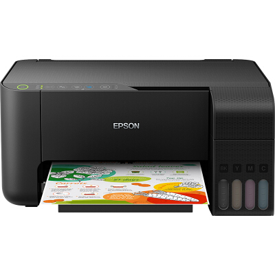 爱普生（EPSON) L3158 无线WIFI 彩色 原装墨仓式 多功能一体机 （打印机、复印、扫描） 家庭作业打印好帮手