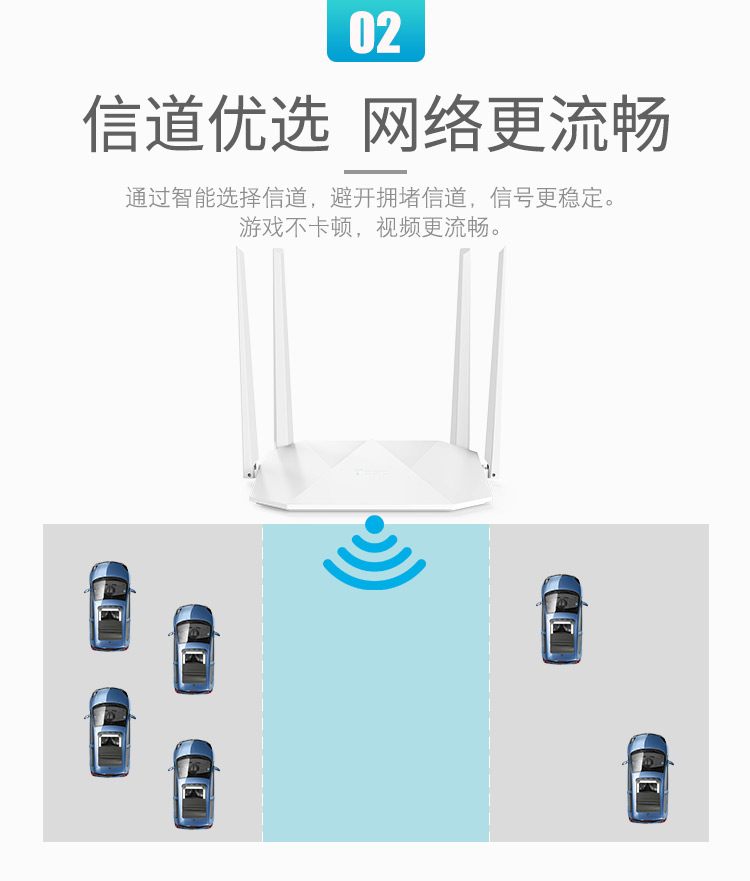 华三H3C R100 无线路由器穿墙增强型 智能游戏路由四天线 300M