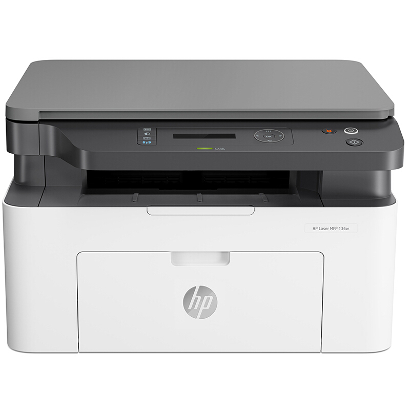 惠普（HP）MFP 136W 锐系列新品激光多功能一体机 三合一 打印复印扫描 M1136升级款无线版