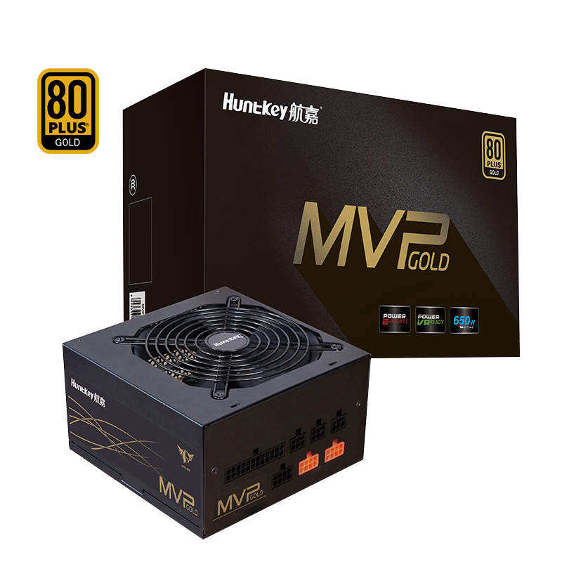 航嘉MVP K650金牌全模组额定650W台式机电脑机箱电源（静音/日系电容/） MVP K650(延迟冷却) 金牌全模组